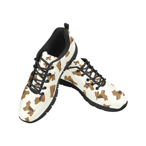 Playful Airedale Terrier Love Women's Breathable Sneakers-7