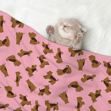Load image into Gallery viewer, Playful Airedale Terriers in Motion Blanket for Dog-Pet Furniture-Airedale Terrier,Blankets,Home Decor-24
