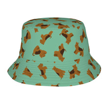 Load image into Gallery viewer, Playful Airedale Terriers in Motion Bucket Hat-Hats &amp; Caps-Mint Green-One Size-33