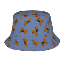 Load image into Gallery viewer, Playful Airedale Terriers in Motion Bucket Hat-Hats &amp; Caps-Slate Blue-One Size-1
