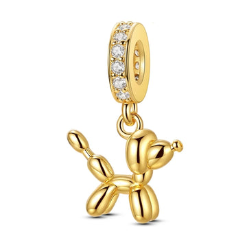 Playful Balloon Poodle Charm Pendant Gold Tone Silver Ktc895 Gd 360x