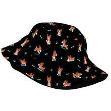 Load image into Gallery viewer, Playful Basenji Love Bull Terrier Bucket Hat-Hats &amp; Caps-Accessories,Basenji,Dog Dad Gifts,Dog Mom Gifts,Hats-34