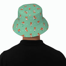 Load image into Gallery viewer, Playful Basenji Love Bull Terrier Bucket Hat-Hats &amp; Caps-Accessories,Basenji,Dog Dad Gifts,Dog Mom Gifts,Hats-53