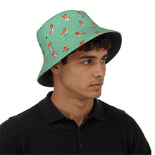 Load image into Gallery viewer, Playful Basenji Love Bull Terrier Bucket Hat-Hats &amp; Caps-Accessories,Basenji,Dog Dad Gifts,Dog Mom Gifts,Hats-54