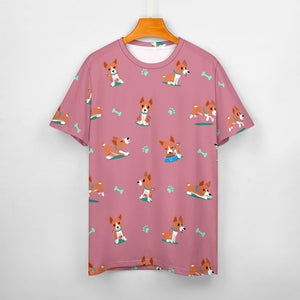 Playful Basenji Love Soft All Over Print Women's Cotton T-Shirt - 4 Colors-Apparel-Apparel, Basenji, Shirt, T Shirt-10