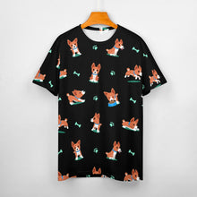 Load image into Gallery viewer, Playful Basenji Love Soft All Over Print Women&#39;s Cotton T-Shirt - 4 Colors-Apparel-Apparel, Basenji, Shirt, T Shirt-13