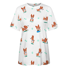 Load image into Gallery viewer, Playful Basenji Love Soft All Over Print Women&#39;s Cotton T-Shirt - 4 Colors-Apparel-Apparel, Basenji, Shirt, T Shirt-2