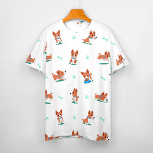 Playful Basenji Love Soft All Over Print Women's Cotton T-Shirt - 4 Colors-Apparel-Apparel, Basenji, Shirt, T Shirt-3