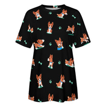 Load image into Gallery viewer, Playful Basenji Love Soft All Over Print Women&#39;s Cotton T-Shirt - 4 Colors-Apparel-Apparel, Basenji, Shirt, T Shirt-9