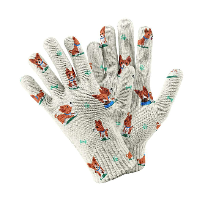 Playful Basenji Love Touch Screen Gloves-Accessories-Accessories, Basenji, Dog Dad Gifts, Dog Mom Gifts, Gloves-White-1