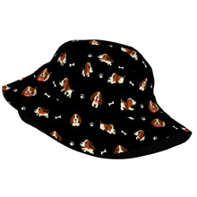 Load image into Gallery viewer, Playful Basset Hound Love Bucket Hat-Hats &amp; Caps-Accessories,Basset Hound,Dog Dad Gifts,Dog Mom Gifts,Hats-42