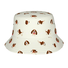 Load image into Gallery viewer, Playful Basset Hound Love Bucket Hat-Hats &amp; Caps-Accessories,Basset Hound,Dog Dad Gifts,Dog Mom Gifts,Hats-Ivory White-One Size-25