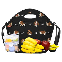 Load image into Gallery viewer, Playful Basset Hound Love Neoprene Lunch Bag-12