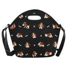 Load image into Gallery viewer, Playful Basset Hound Love Neoprene Lunch Bag-13