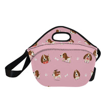 Load image into Gallery viewer, Playful Basset Hound Love Neoprene Lunch Bag-5