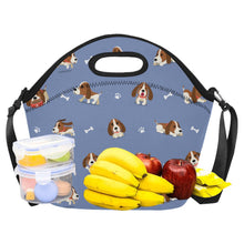 Load image into Gallery viewer, Playful Basset Hound Love Neoprene Lunch Bag-8
