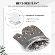 Load image into Gallery viewer, Playful Basset Hound Love Oven Mitts and Pot Holder Set-Kitchen Decor-Accessories,Basset Hound,Dog Mom Gifts-15