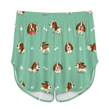 Load image into Gallery viewer, Playful Basset Hound Love Women's Cami and Shorts Pajama Set-16