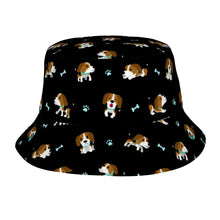 Load image into Gallery viewer, Playful Beagle Love Bucket Hat-Hats &amp; Caps-Midnight Black-One Size-49