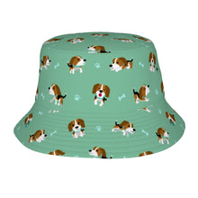 Load image into Gallery viewer, Playful Beagle Love Bucket Hat-Hats &amp; Caps-Mint Green-One Size-9