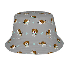 Load image into Gallery viewer, Playful Beagle Love Bucket Hat-Hats &amp; Caps-Parisian Gray-One Size-25