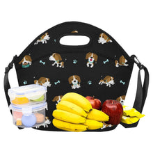 Load image into Gallery viewer, Playful Beagle Love Neoprene Lunch Bag-13