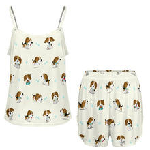 Load image into Gallery viewer, Playful Beagle Love Women&#39;s Cami and Shorts Pajama Set-11