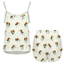 Load image into Gallery viewer, Playful Beagle Love Women&#39;s Cami and Shorts Pajama Set-12