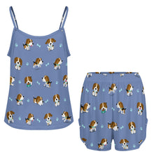Load image into Gallery viewer, Playful Beagle Love Women&#39;s Cami and Shorts Pajama Set-19