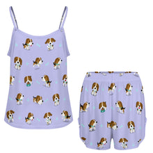 Load image into Gallery viewer, Playful Beagle Love Women&#39;s Cami and Shorts Pajama Set-7