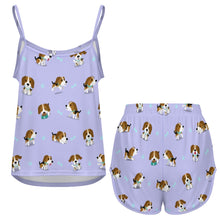Load image into Gallery viewer, Playful Beagle Love Women&#39;s Cami and Shorts Pajama Set-8