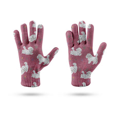 Load image into Gallery viewer, Playful Bichon Frise Love Touch Screen Gloves-Accessories-Accessories, Bichon Frise, Dog Dad Gifts, Dog Mom Gifts, Gloves-10