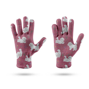 Playful Bichon Frise Love Touch Screen Gloves-Accessories-Accessories, Bichon Frise, Dog Dad Gifts, Dog Mom Gifts, Gloves-10