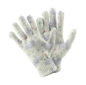 Playful Bichon Frise Love Touch Screen Gloves-Accessories-Accessories, Bichon Frise, Dog Dad Gifts, Dog Mom Gifts, Gloves-White-5