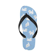 Load image into Gallery viewer, Playful Bichon Frise Love Unisex Slippers-10