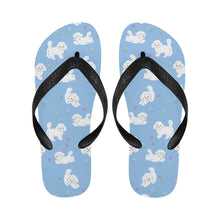 Load image into Gallery viewer, Playful Bichon Frise Love Unisex Slippers-11