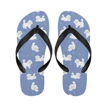 Load image into Gallery viewer, Playful Bichon Frise Love Unisex Slippers-17