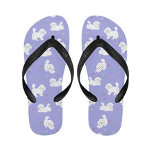 Load image into Gallery viewer, Playful Bichon Frise Love Unisex Slippers-19