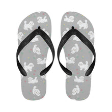 Load image into Gallery viewer, Playful Bichon Frise Love Unisex Slippers-23