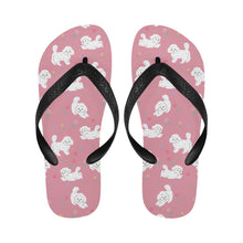 Load image into Gallery viewer, Playful Bichon Frise Love Unisex Slippers-7
