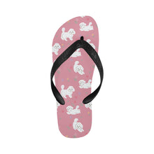 Load image into Gallery viewer, Playful Bichon Frise Love Unisex Slippers-PaleVioletRed-S-6