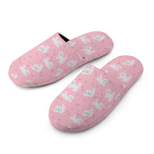 Load image into Gallery viewer, Playful Bichon Frise Love Women's Cotton Mop Slippers-2