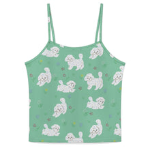 Load image into Gallery viewer, Playful Bichon Frise Women's Cami and Shorts Pajama Set-Apparel-Apparel,Bichon Frise,Dog Mom Gifts,Pajamas-8