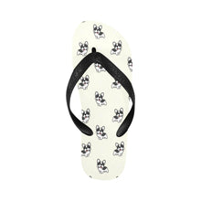 Load image into Gallery viewer, Playful Black and White Frenchie Unisex Slippers - 7 Gradients-22