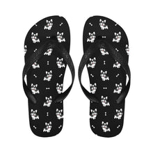 Load image into Gallery viewer, Playful Black and White Frenchie Unisex Slippers - 7 Gradients-26