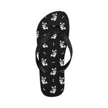 Load image into Gallery viewer, Playful Black and White Frenchie Unisex Slippers - 7 Gradients-Black-S-23