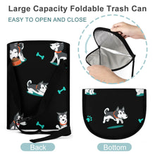 Load image into Gallery viewer, Playful Black and White Huskies Multipurpose Car Storage Bag-Car Accessories-Bags, Car Accessories, Siberian Husky-ONE SIZE-Black-3