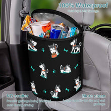 Load image into Gallery viewer, Playful Black and White Huskies Multipurpose Car Storage Bag-Car Accessories-Bags, Car Accessories, Siberian Husky-Black-7