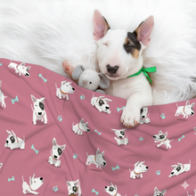 Load image into Gallery viewer, Playful Bull Terrier Adventures Blanket for Dog-Pet Furniture-Blankets,Bull Terrier,Home Decor-1
