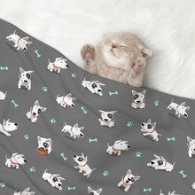 Load image into Gallery viewer, Playful Bull Terrier Adventures Blanket for Dog-Pet Furniture-Blankets,Bull Terrier,Home Decor-7